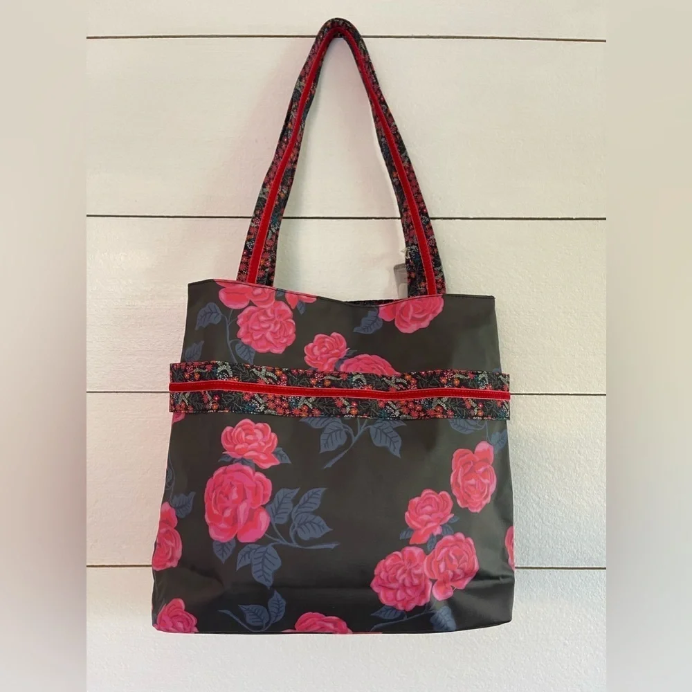 Matilda Jane Heart Strings Black & Pink Tote NWT